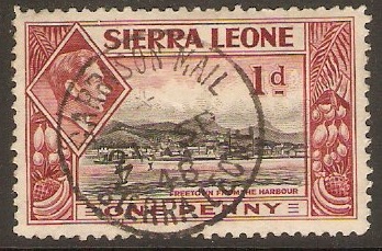 Sierra Leone 1938 1d Black and lake. SG189.